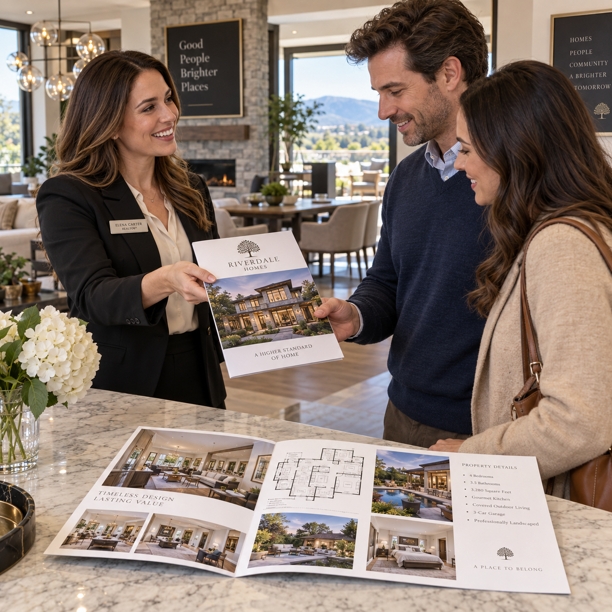 Real Estate Brochures 8.5x11 in use
