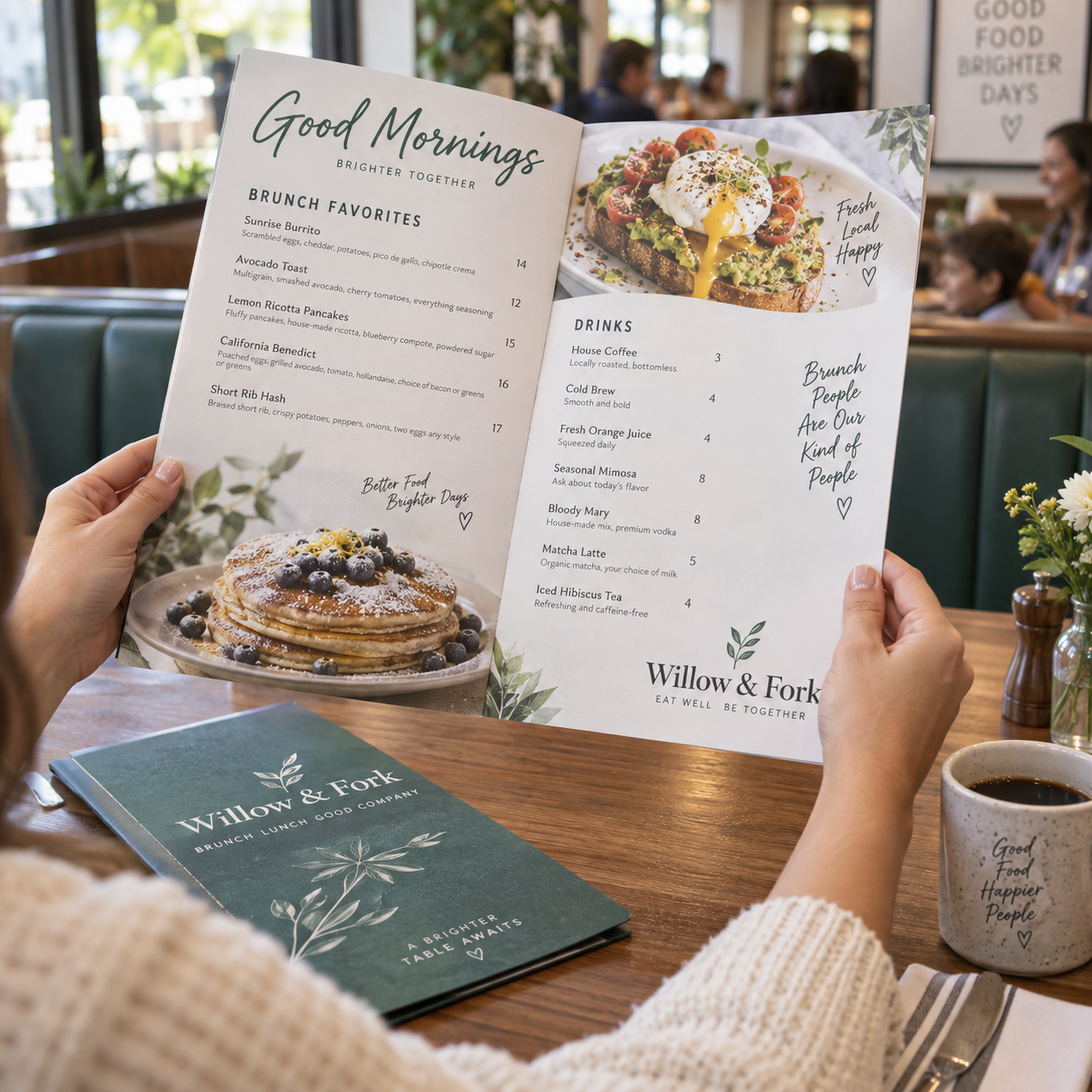 8.5x14 Restaurant Menus in use